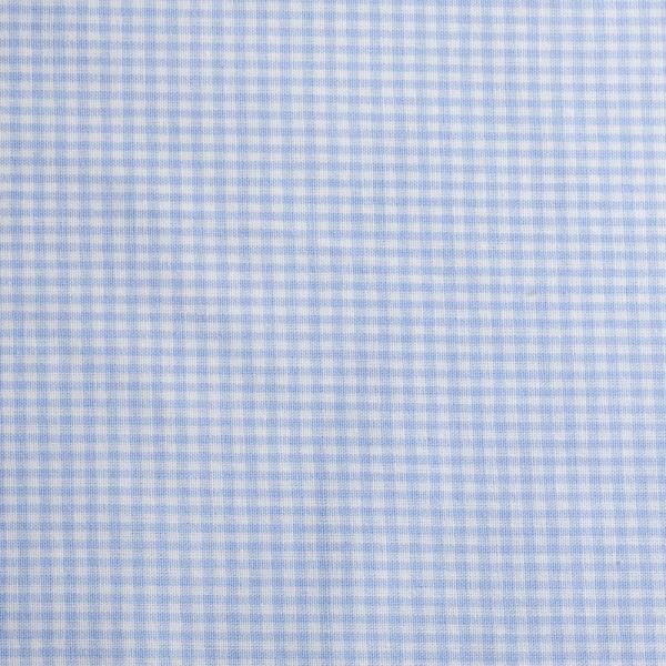 Baumwolle Druck Karo Ø 2mm  Hellblau/Weiß 